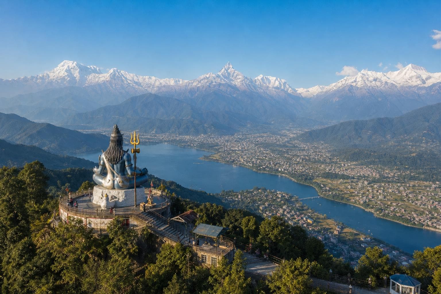 Pumdikot viewpoint overlooking the hills near Pokhara